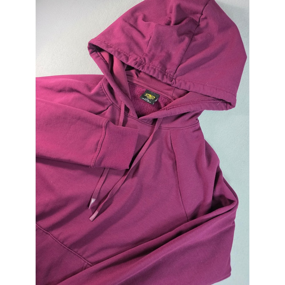 Athletic Works Womens Plum Burgundy Fleece Pullover Hoodie Size S 4-6
